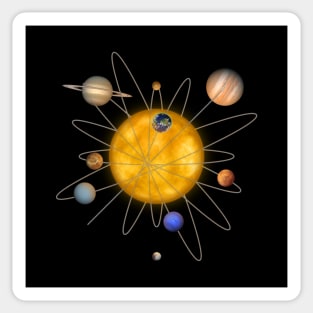 Solar System Atom Sticker